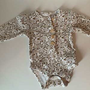 Rachel Zoe Cream and Brown Button Down Shirt